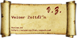 Veiser Zoltán névjegykártya
